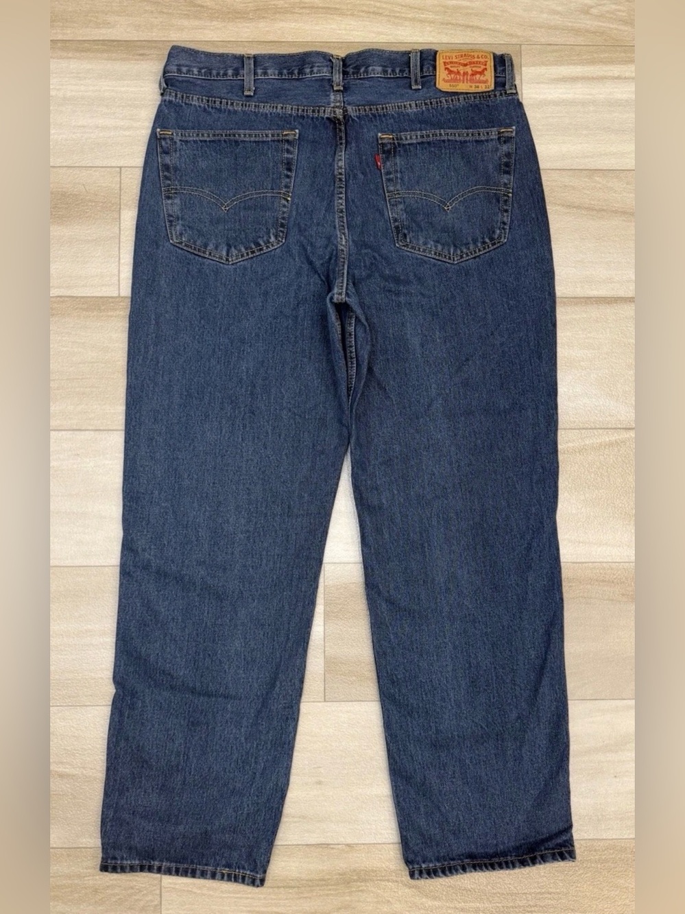 Levi's 550 Relaxed Fit Tapered Leg Jeans Mens Dark Wash Blue 38X32 Msrs 37x31 - Picture 2 of 12